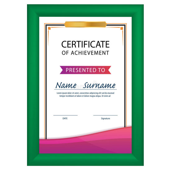 21.59 x 27.94 cm Light Green Certificate Frame 30MM SnapeZo®