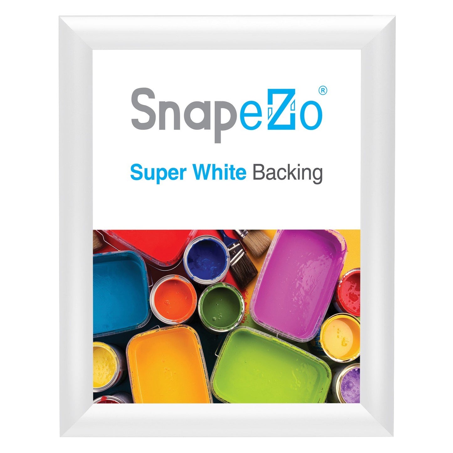 SnapeZo® 27.94 x 35.56 cm White Snap Frame - 25MM Profile