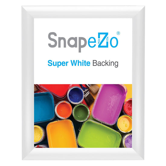 SnapeZo® 27.94 x 35.56 cm White Snap Frame - 25MM Profile