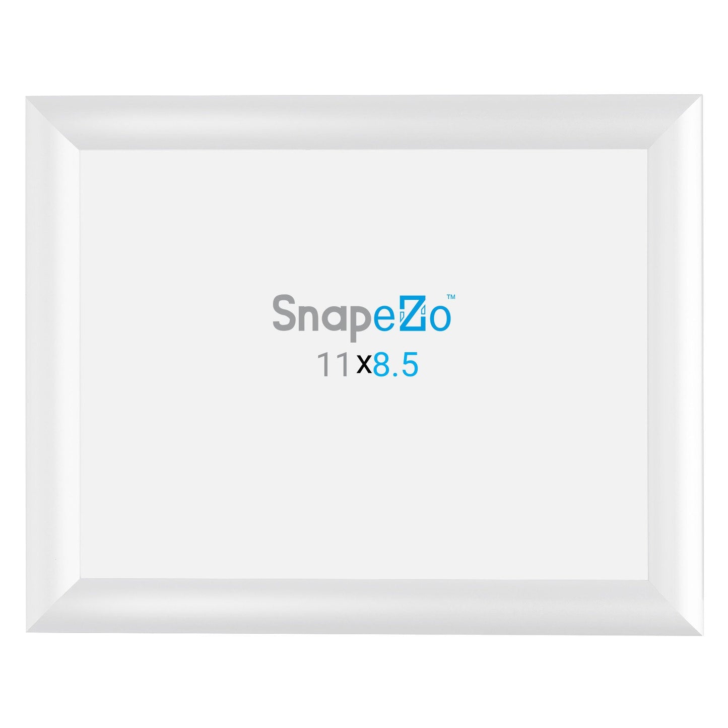 SnapeZo® 21,59 x 27,94 cm Marco a presión blanco - Perfil de 25 mm