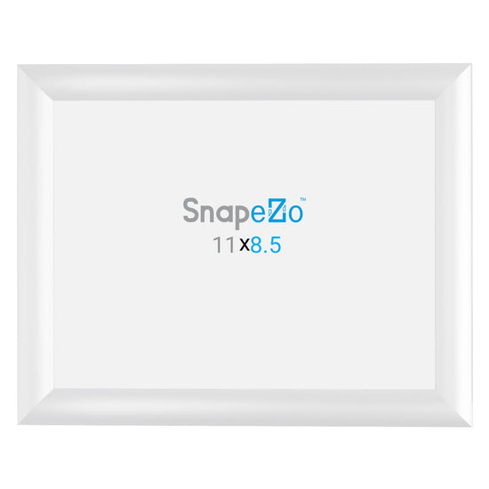 SnapeZo® 21,59 x 27,94 cm Marco a presión blanco - Perfil de 25 mm