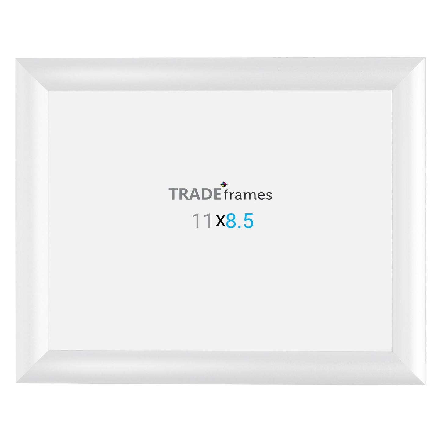 21.59 x 27.94 cm White Snap Frame - 25MM Profile