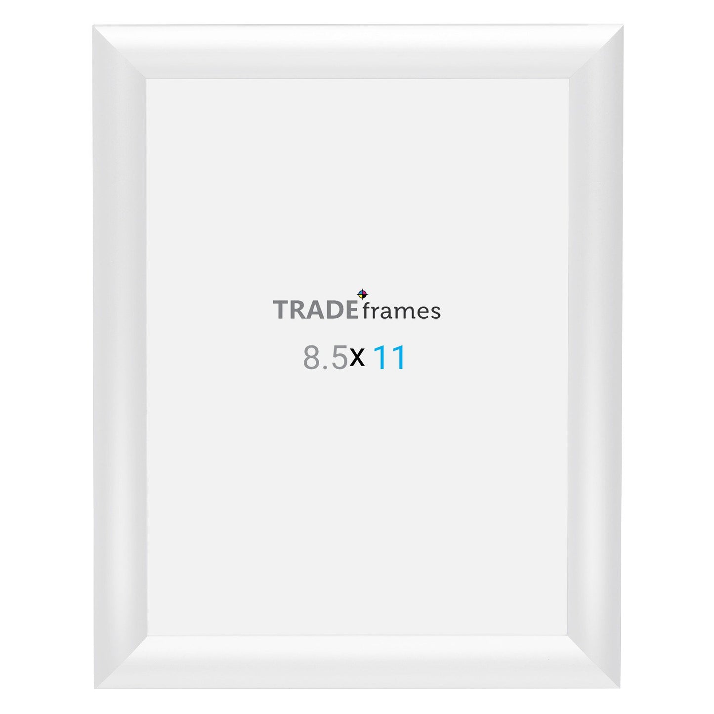 21.59 x 27.94 cm White Snap Frame - 25MM Profile