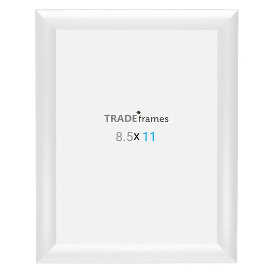 21.59 x 27.94 cm White Snap Frame - 25MM Profile