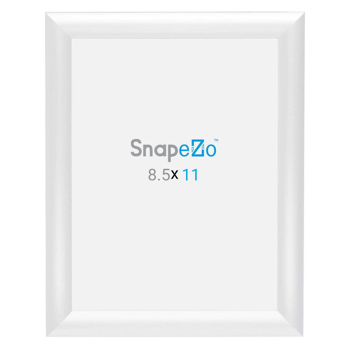 SnapeZo® 21,59 x 27,94 cm Marco a presión blanco - Perfil de 25 mm