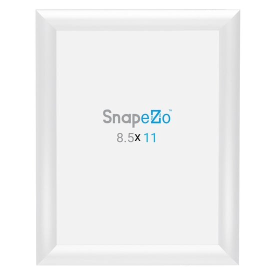 SnapeZo® 21.59 x 27.94 cm White Snap Frame - 25MM Profile