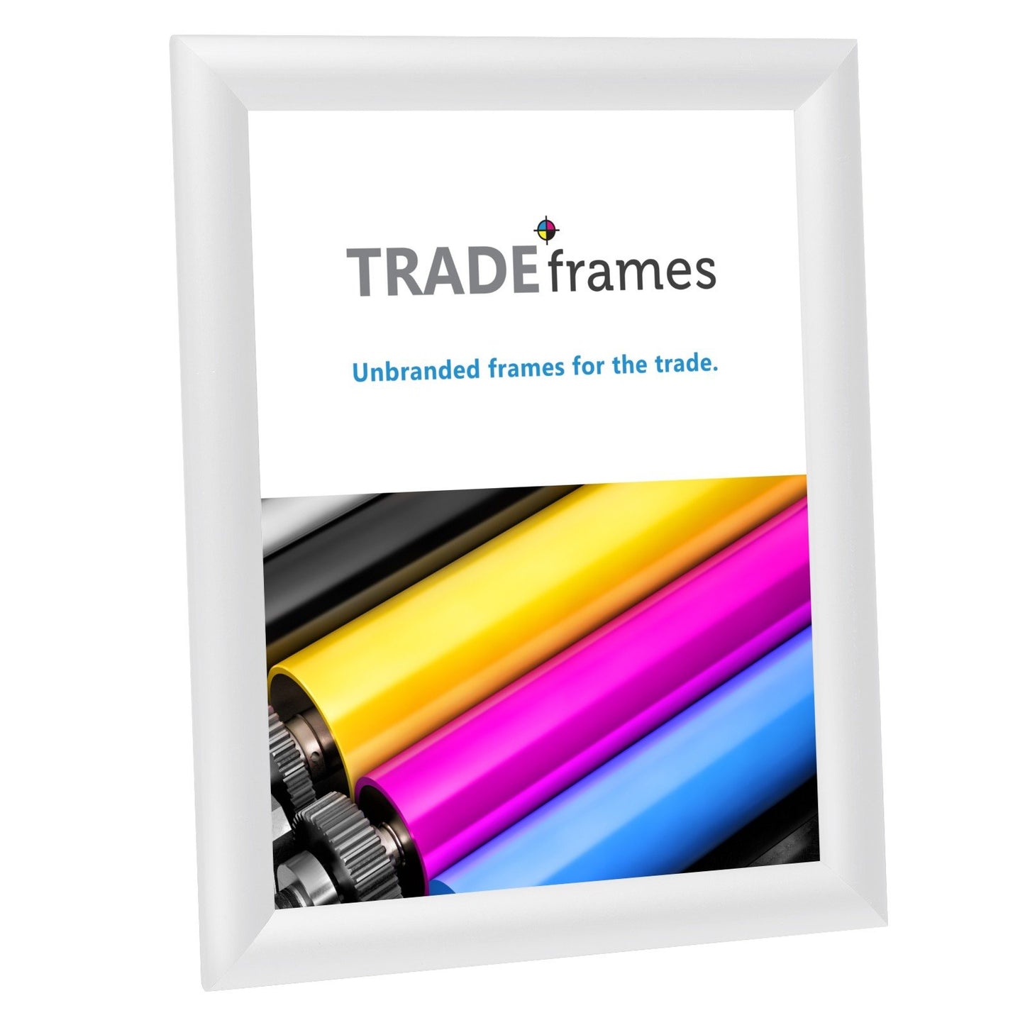 21.59 x 27.94 cm White Snap Frame - 25MM Profile