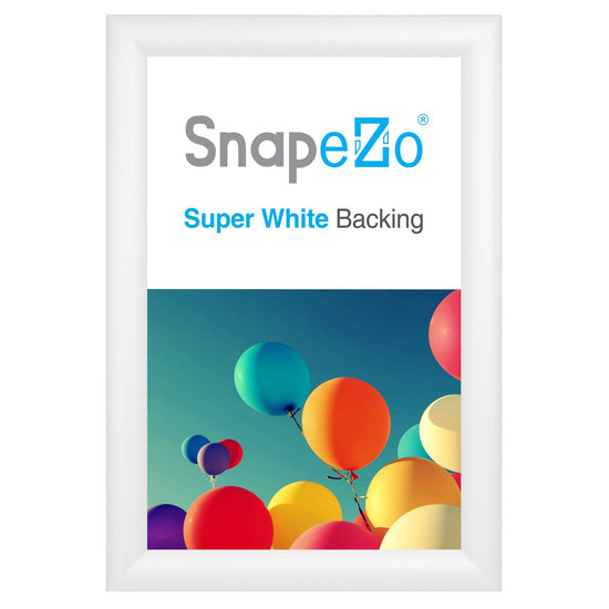 SnapeZo® 27.94 x 43.18 cm White Snap Frame - 30MM Profile