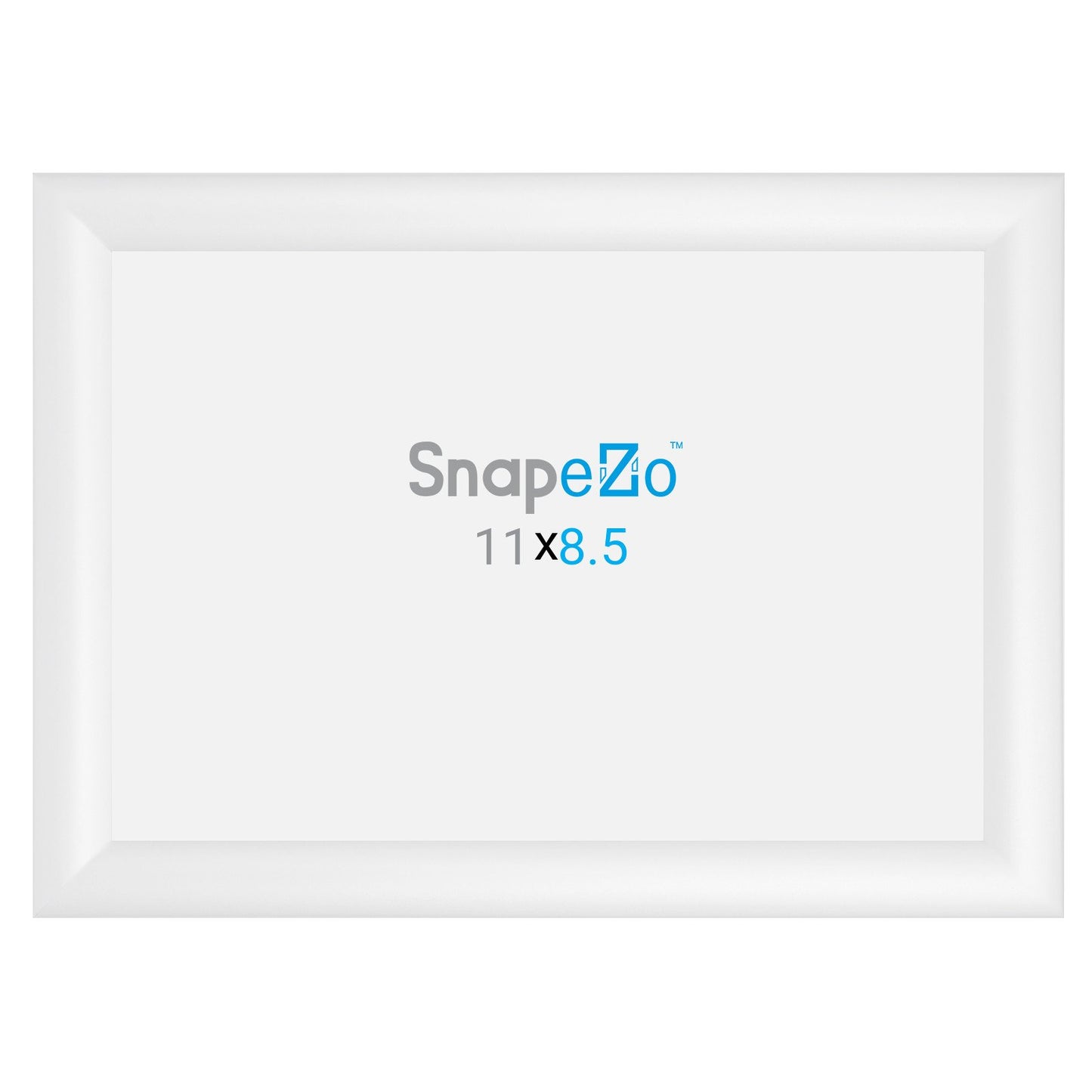 SnapeZo® 21,59 x 27,94 cm Marco a presión blanco - Perfil de 30 mm