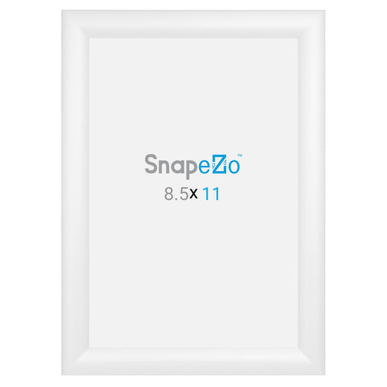 SnapeZo® 21.59 x 27.94 cm White Snap Frame - 30MM Profile