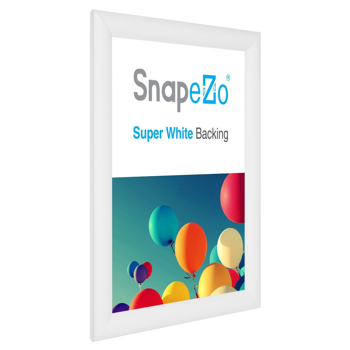 SnapeZo® 27.94 x 35.56 cm White Snap Frame - 30MM Profile