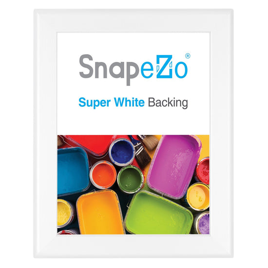 SnapeZo® 21.59 x 27.94 cm White Snap Frame - 32MM Profile