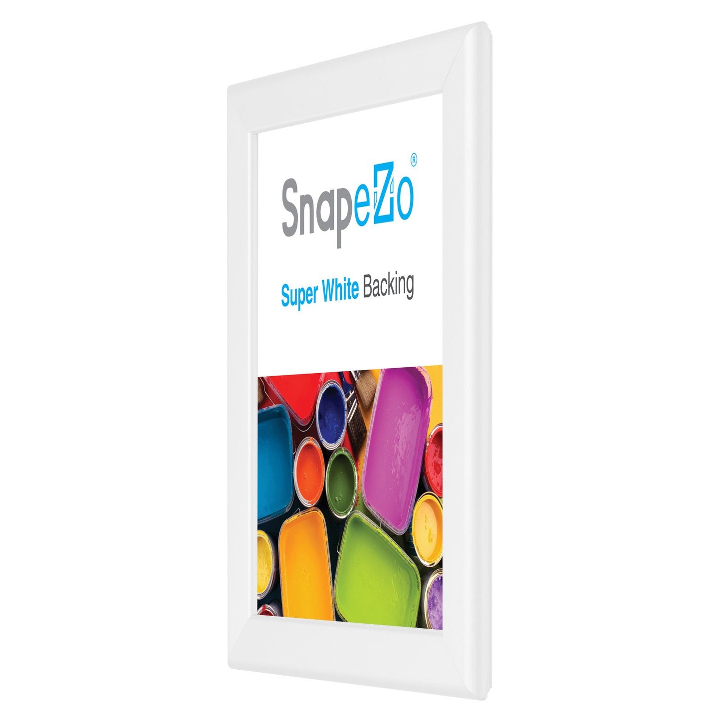 SnapeZo® 21.59 x 27.94 cm White Snap Frame - 32MM Profile