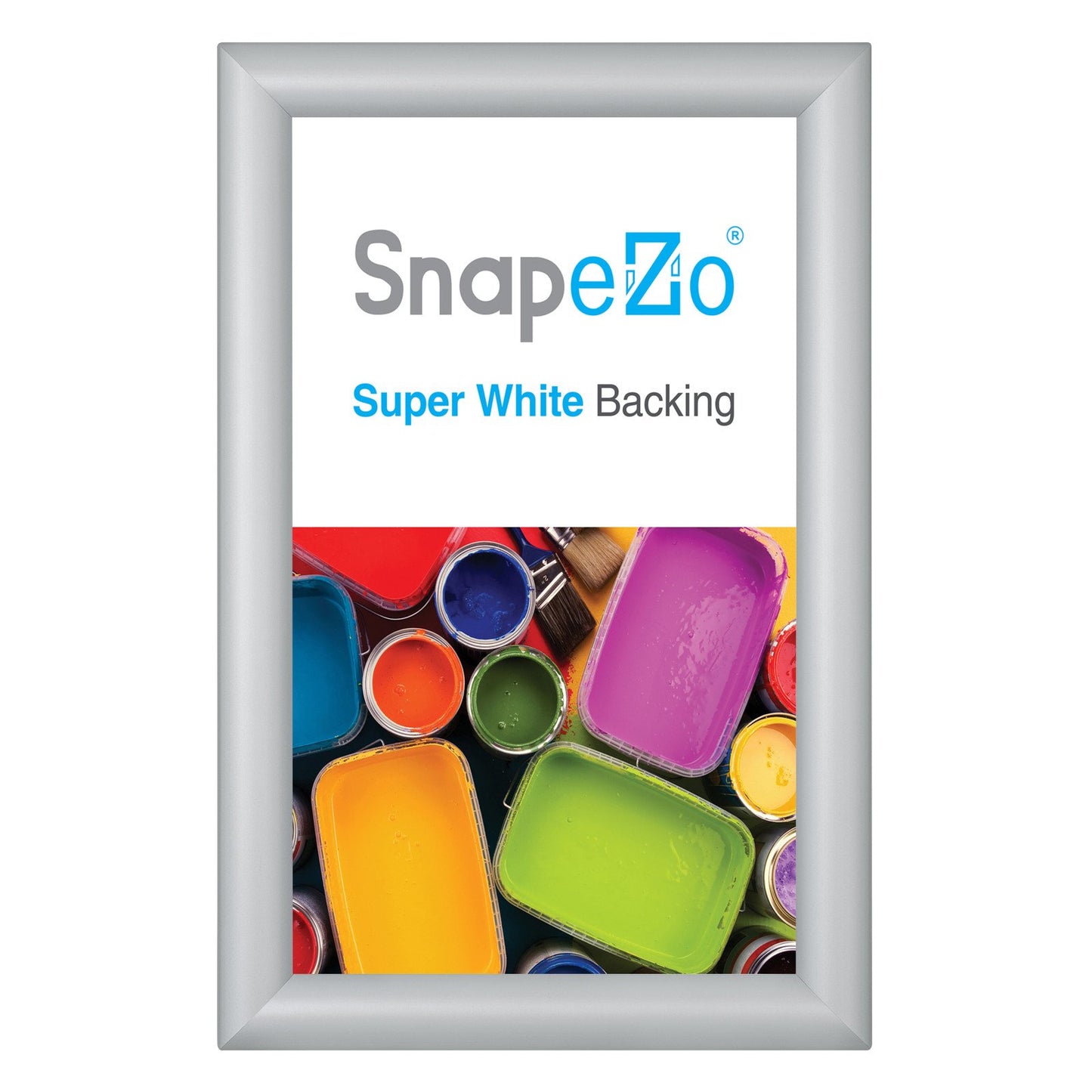 SnapeZo® Marco a presión plateado de 21,59 x 35,56 cm - Perfil de 30 mm