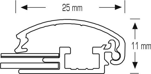 25 mm Snap Frame - with Double Sided Tape - Round Corner