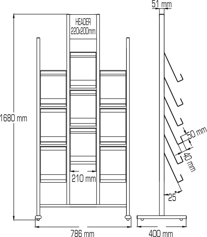 Stairs Brochure Stand - 9XA4