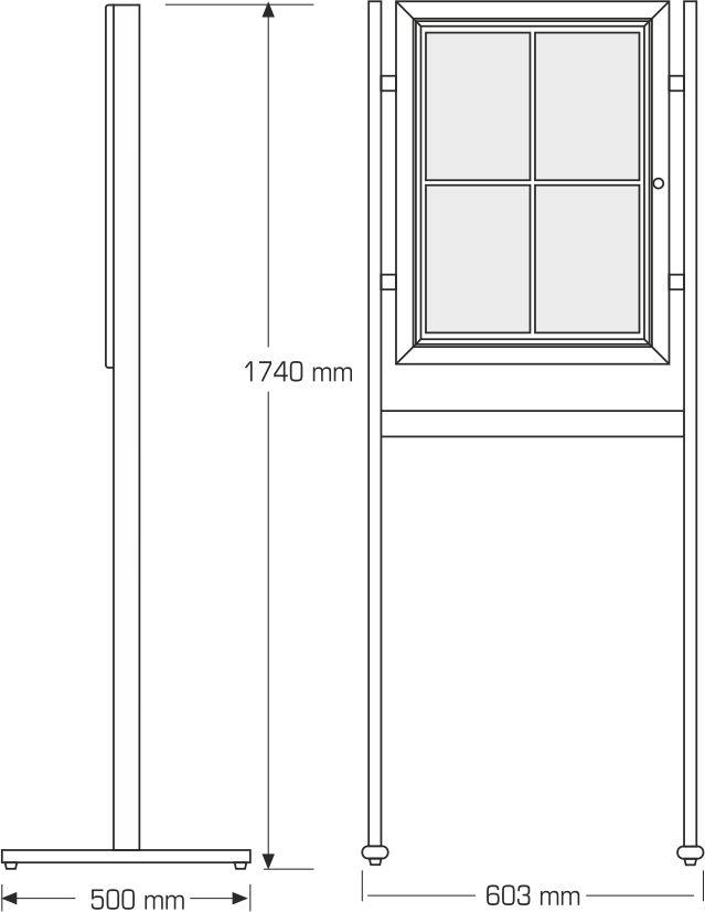 Magnetic Board - T Foot