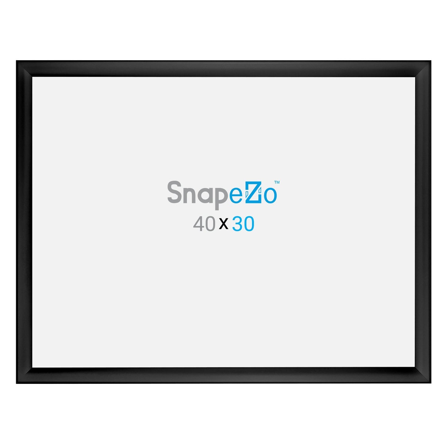 SnapeZo® 76,20 x 101,60 cm Marco a presión negro resistente a la intemperie - Perfil de 35 mm