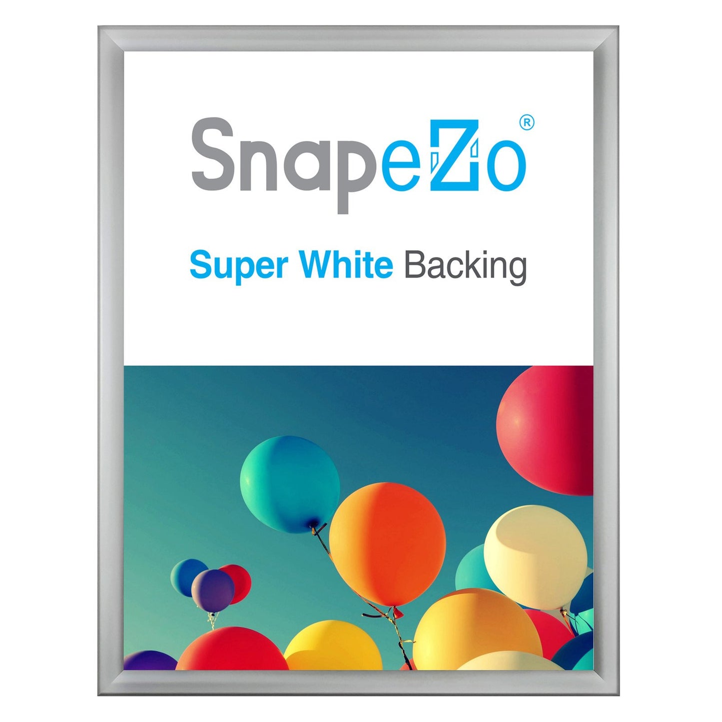 SnapeZo® 76.20 x 101.60 cm Silver Weather Resistant Snap Frame - 35MM Profile