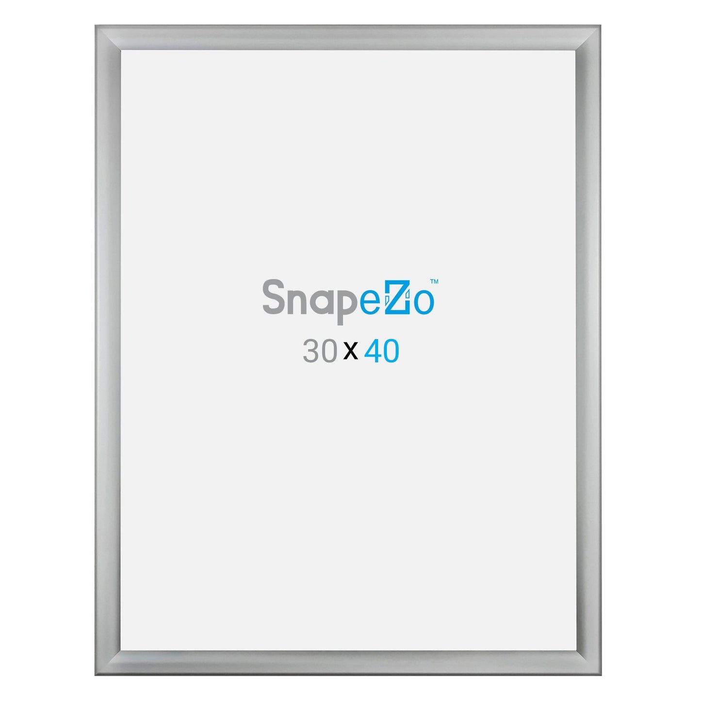 SnapeZo® 76.20 x 101.60 cm Silver Weather Resistant Snap Frame - 35MM Profile