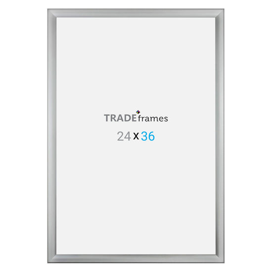 60.96 x 91.44 cm Silver Weather Resistant Snap Frame - 35MM Profile