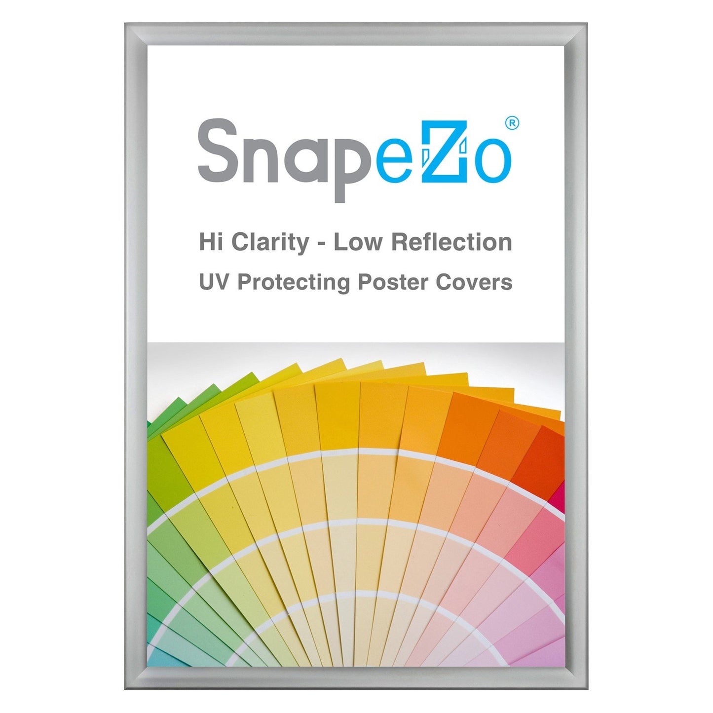 SnapeZo® 60.96 x 91.44 cm Silver Weather Resistant Snap Frame - 35MM Profile