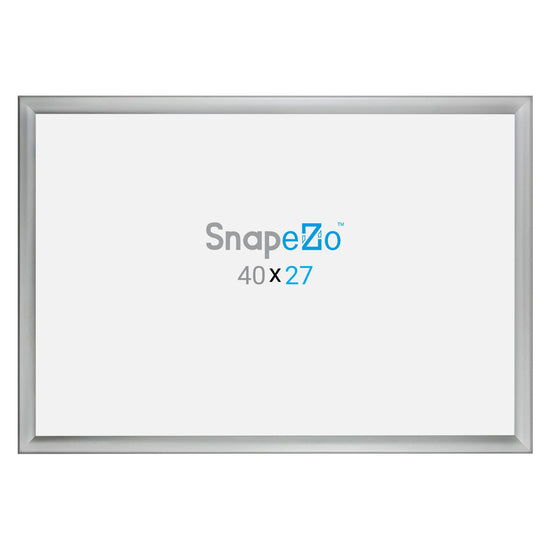 SnapeZo® 68,58 x 101,60 cm Marco a presión plateado resistente a la intemperie - Perfil de 35 mm